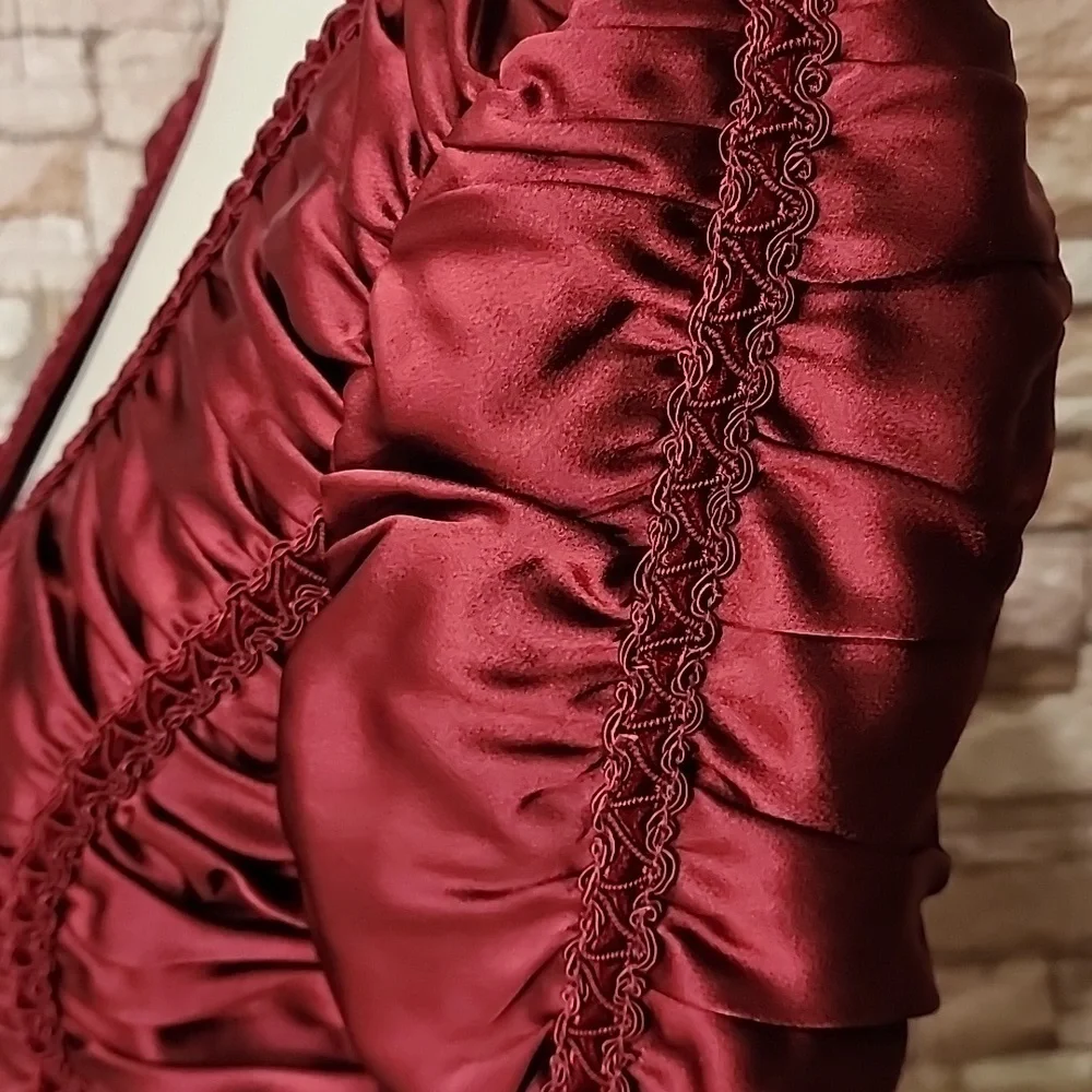 Carmen Marc Valvo Dark Purlpe / Burgundy Jacket  Quiet Luxury Elegant - Picture 3 of 10